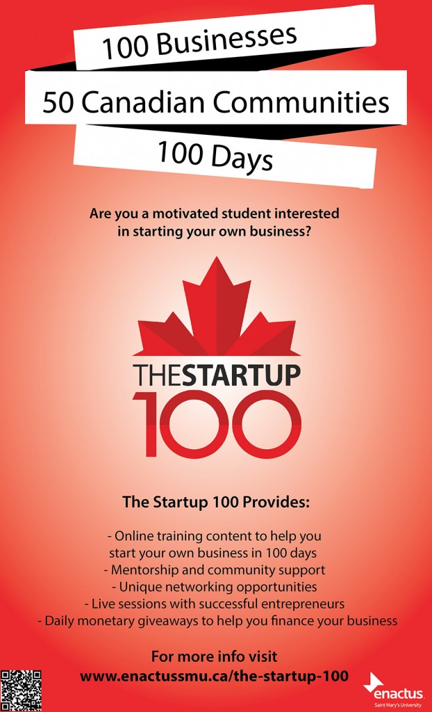 The Startup 100 Flyer